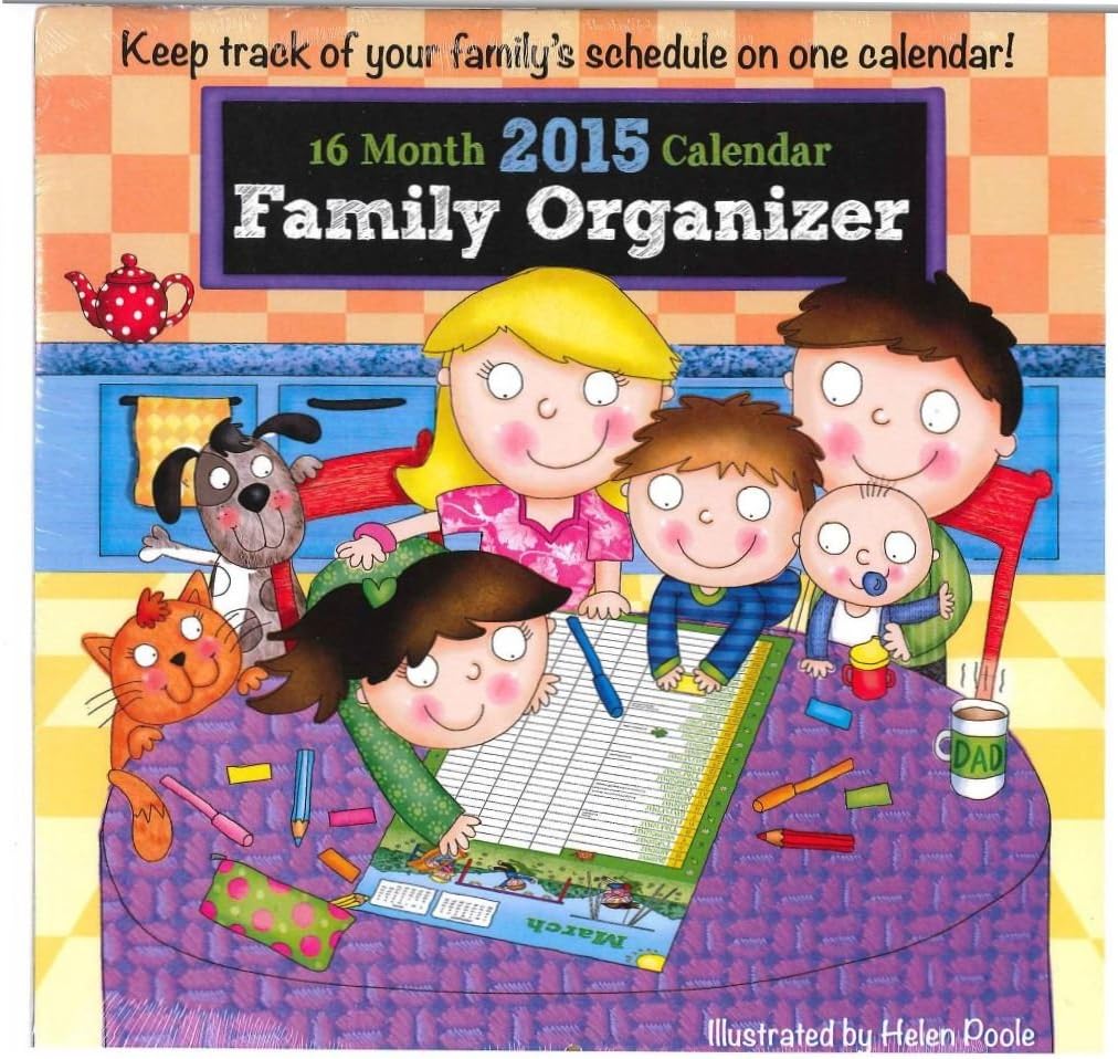 Family Organizer 2015 16 Month Wall Calendar