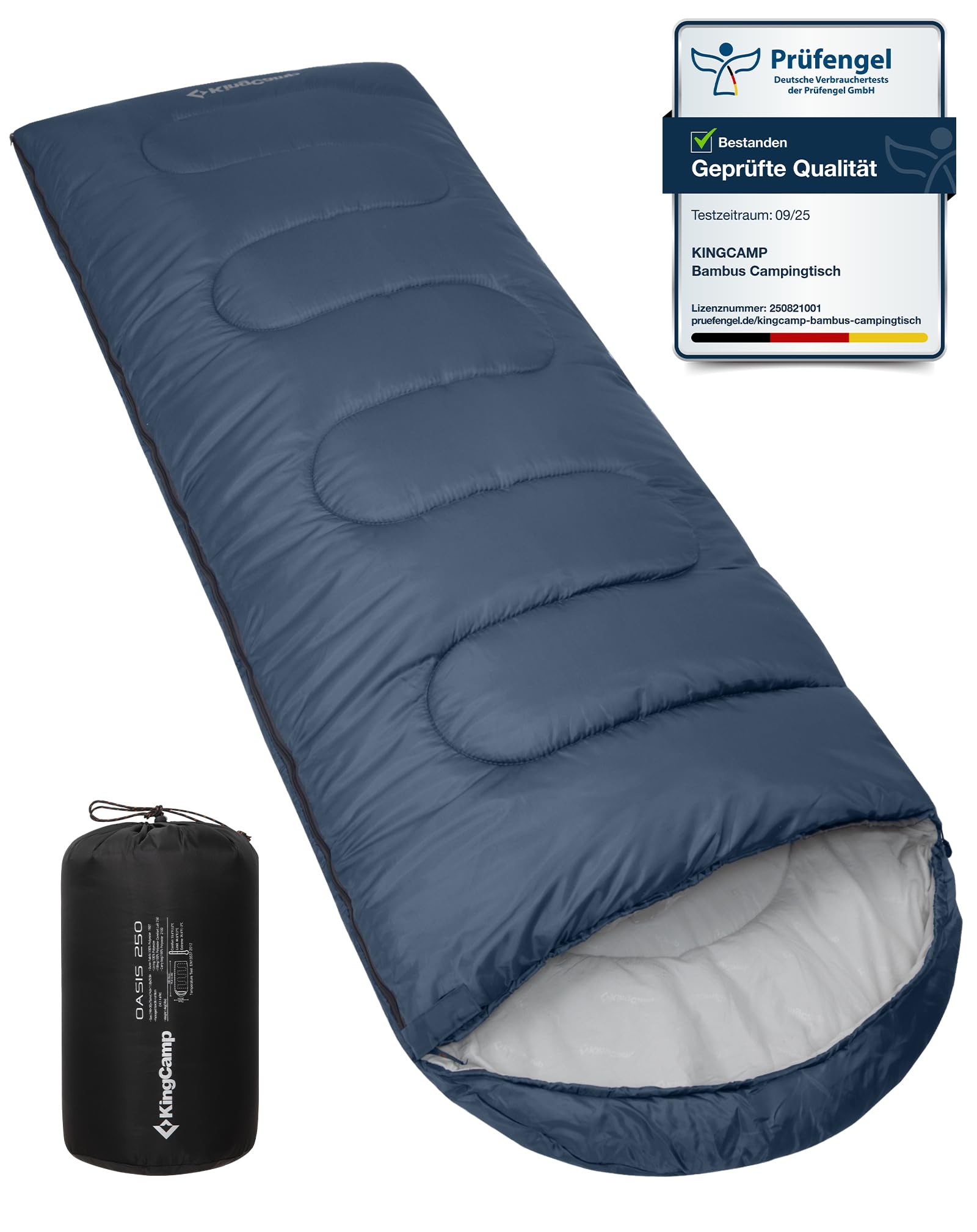 KingCamp Schlafsack für Erwachsene, kaltes Wetter & warm, XL, große und hohe Flanell-Schlafsäcke mit Kompressionssack, tragbar, wasserdicht, Zubehör für Outdoor-Camping