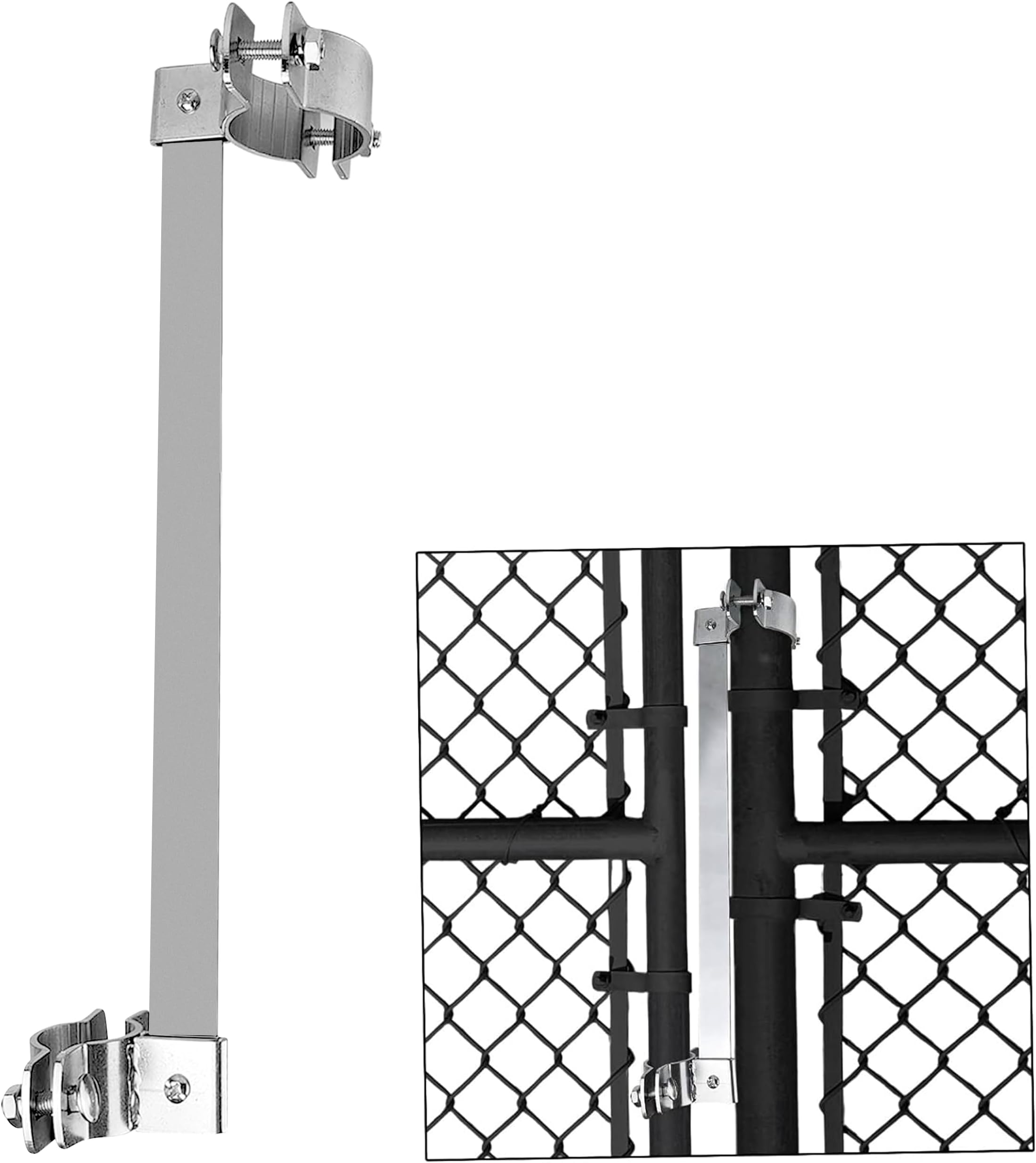 Automatic Gate Closer with Heavy Duty Steel Bar, Self Closing Gate Hinges Ideal for Metal Gate in The Outdoors Like in The Backyard, for Dog Fence, Pool gate