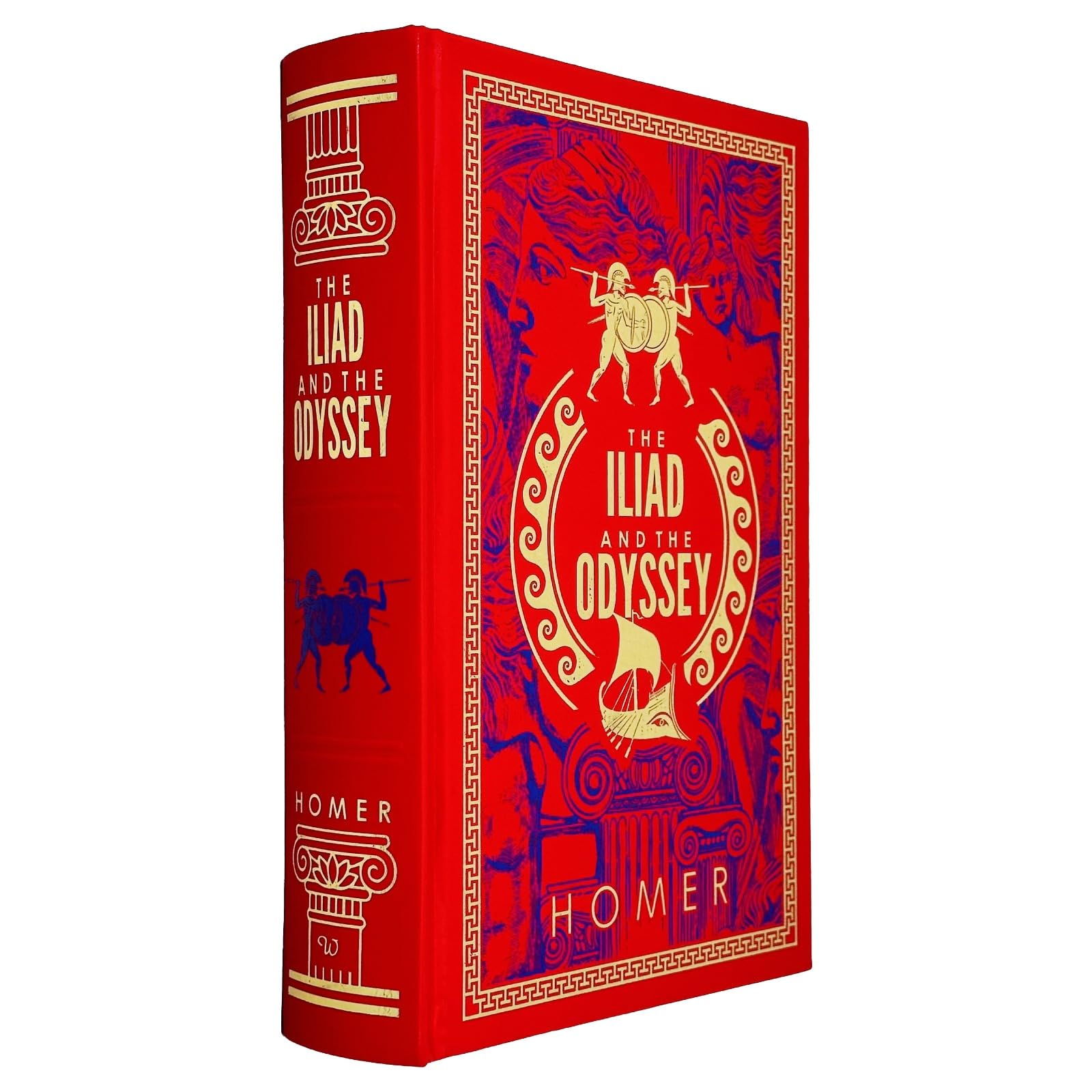 The Iliad and The Odyssey By Homer (Deluxe Leather-bound)