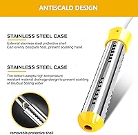 Vista 3 de HASTER Calentador de agua de inmersión de 2000 W para bañera inflable de piscina, calentador de cubo con protector 304 SS, calentador de agua