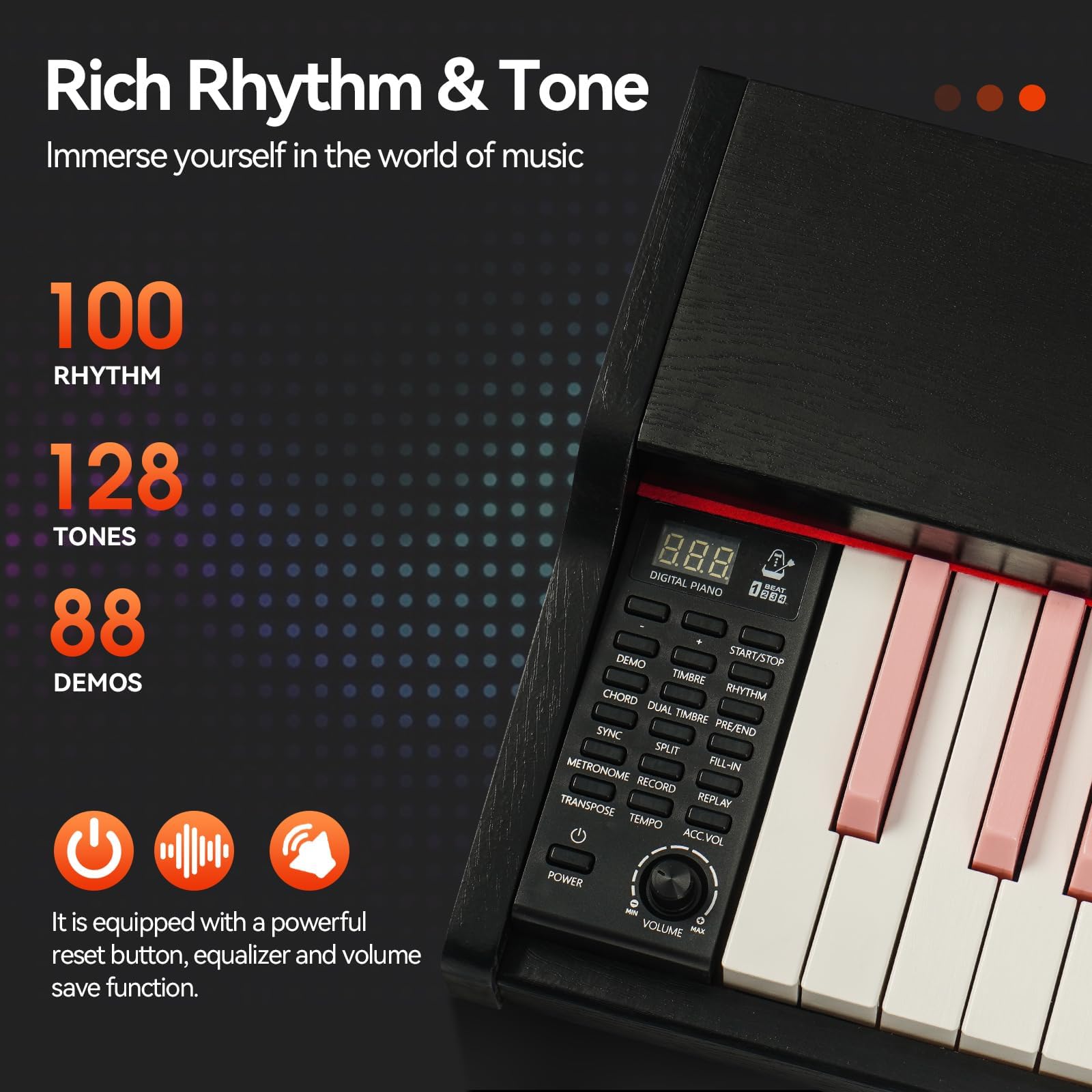 Amazon.com: ZHRUNS 88 Key Weighted Keyboard Piano with Sustain