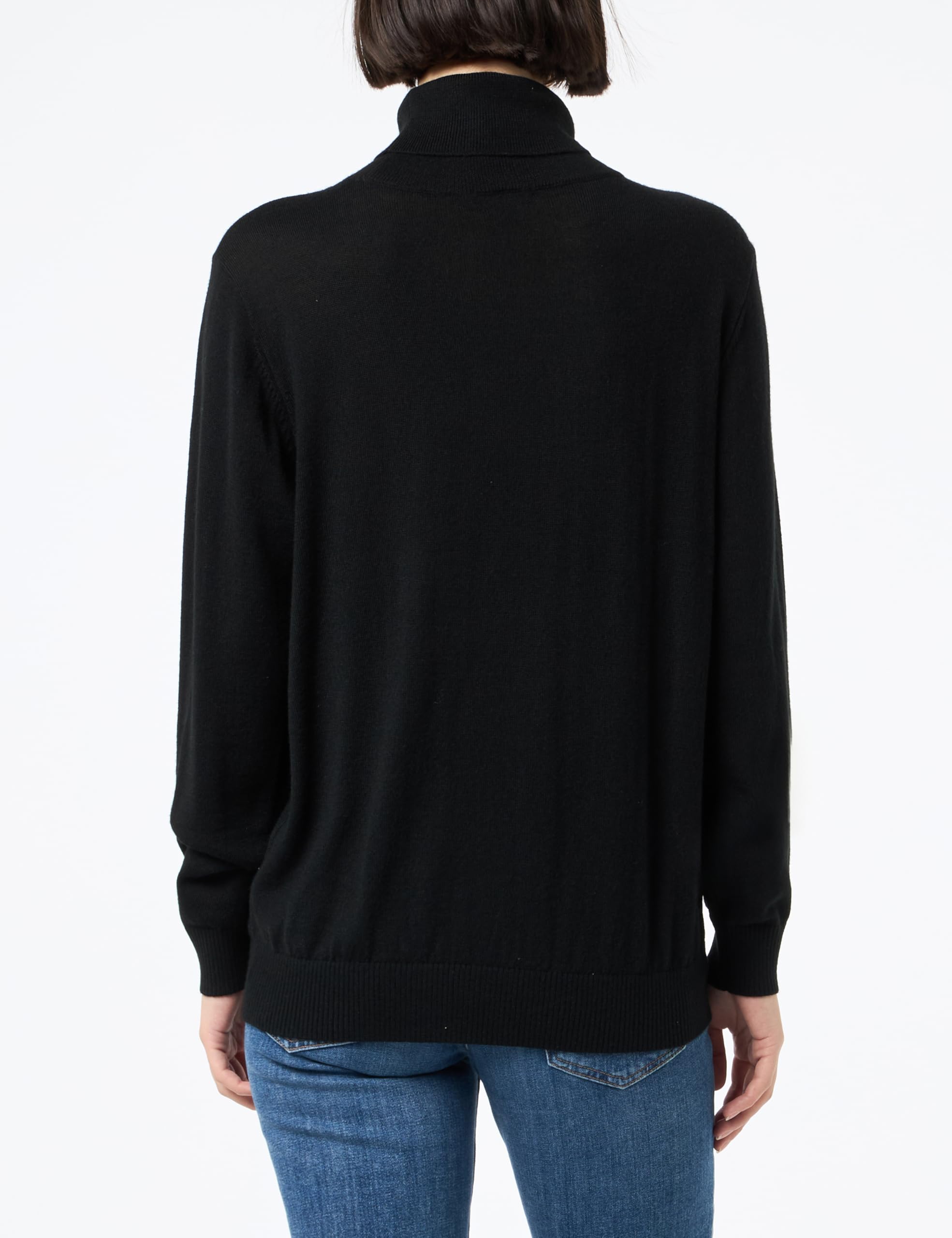 Armani Exchange Maglione Merino Wool Turtleneck con Logo Script Felpa Donna