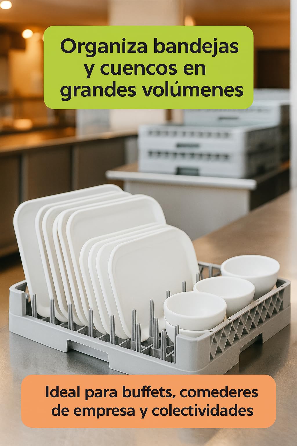 Universal Dishwasher Basket 50 x 50 cm Heavy Duty Polypropylene for Professional Kitchen Bars Hotels Pub Bar