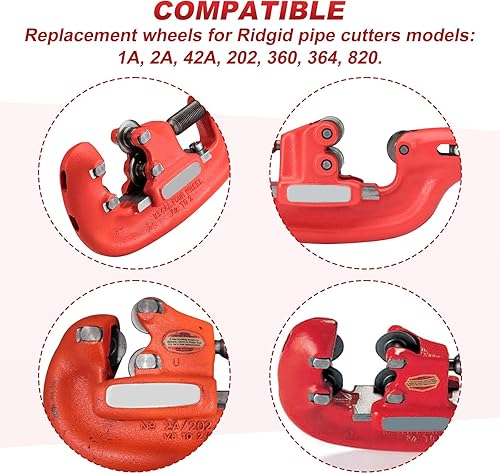 Miniatura 2 de Rueda de repuesto para cortador de tuberías 33100, para cortador de tubos Ridgid 1A y 2A pieza de repuesto para cortador de tubos de alta