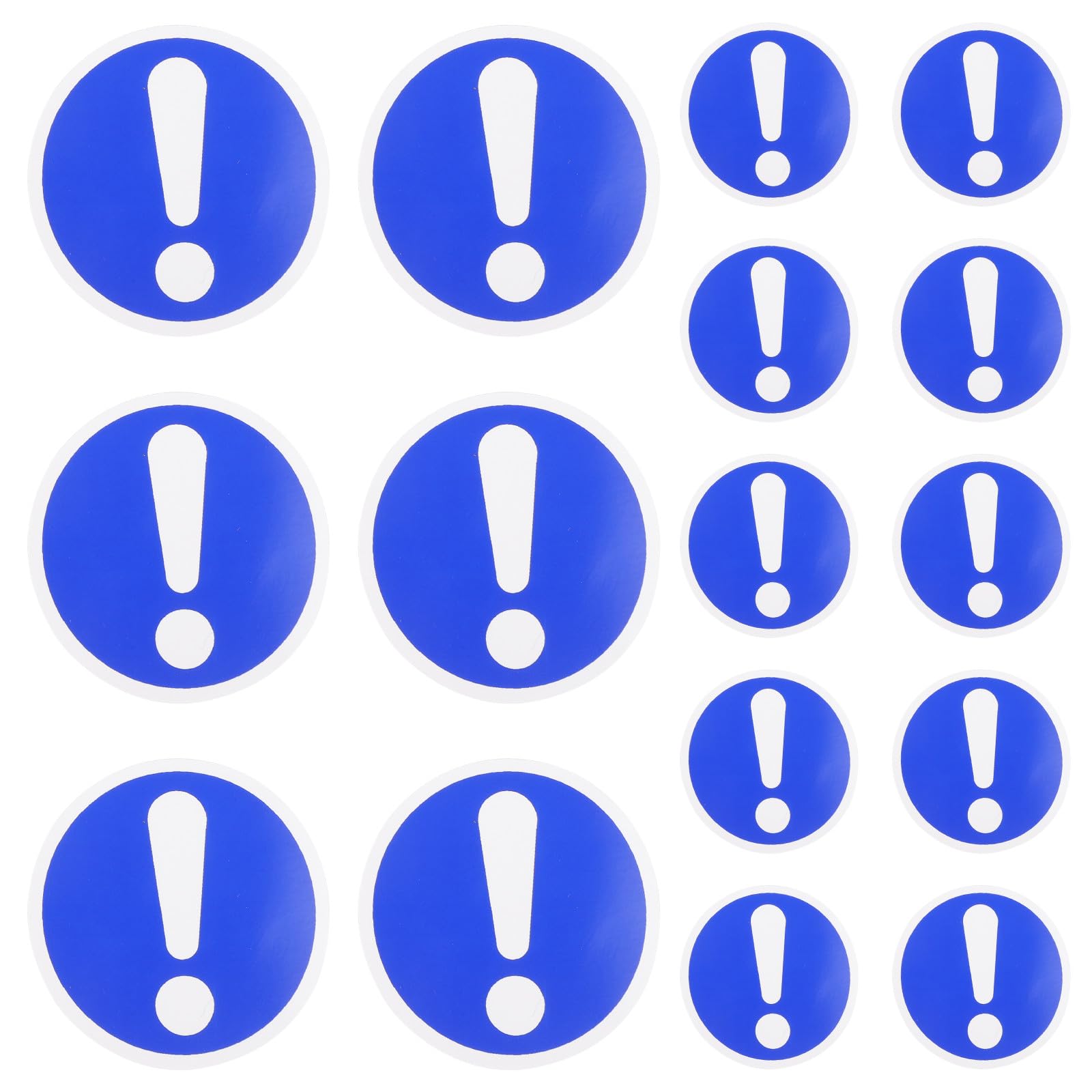 Baluue 4pcs PVC Warning Label Stickers 5x5cm Exclamation Caution Signs Safety Decals Self-Adhesive Warning Labels for Industrial Machine Safety and Hazard Alert