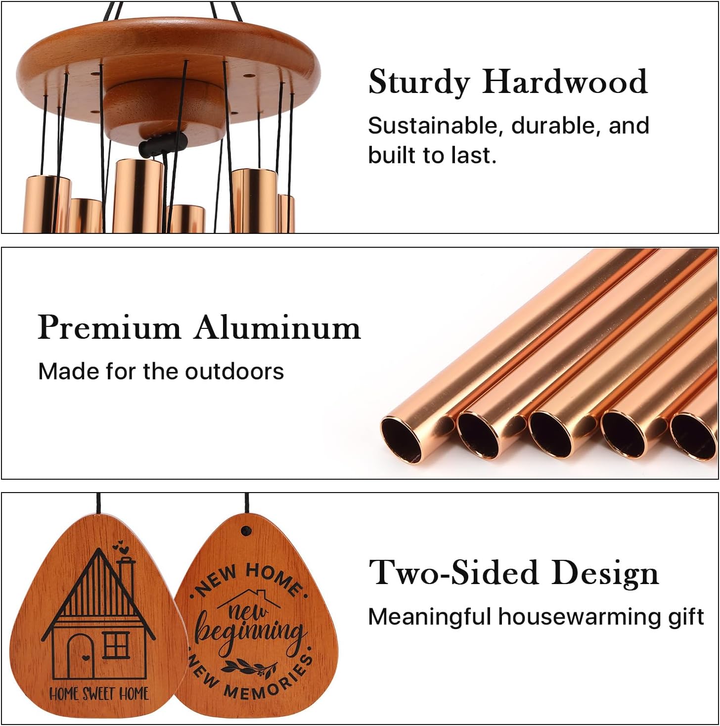 AMBOBE House Warming Gifts New Home, 32" Wind Chimes Housewarming Gifts image 5