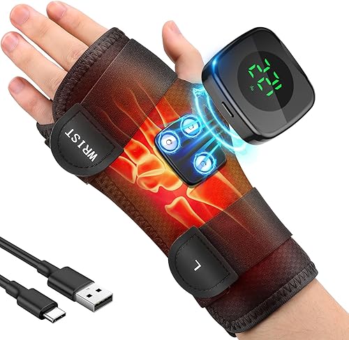 Almohadilla térmica inalámbrica para la artritis y el alivio del túnel carpiano, almohadilla térmica de mano para la mano izquierda, elegible para