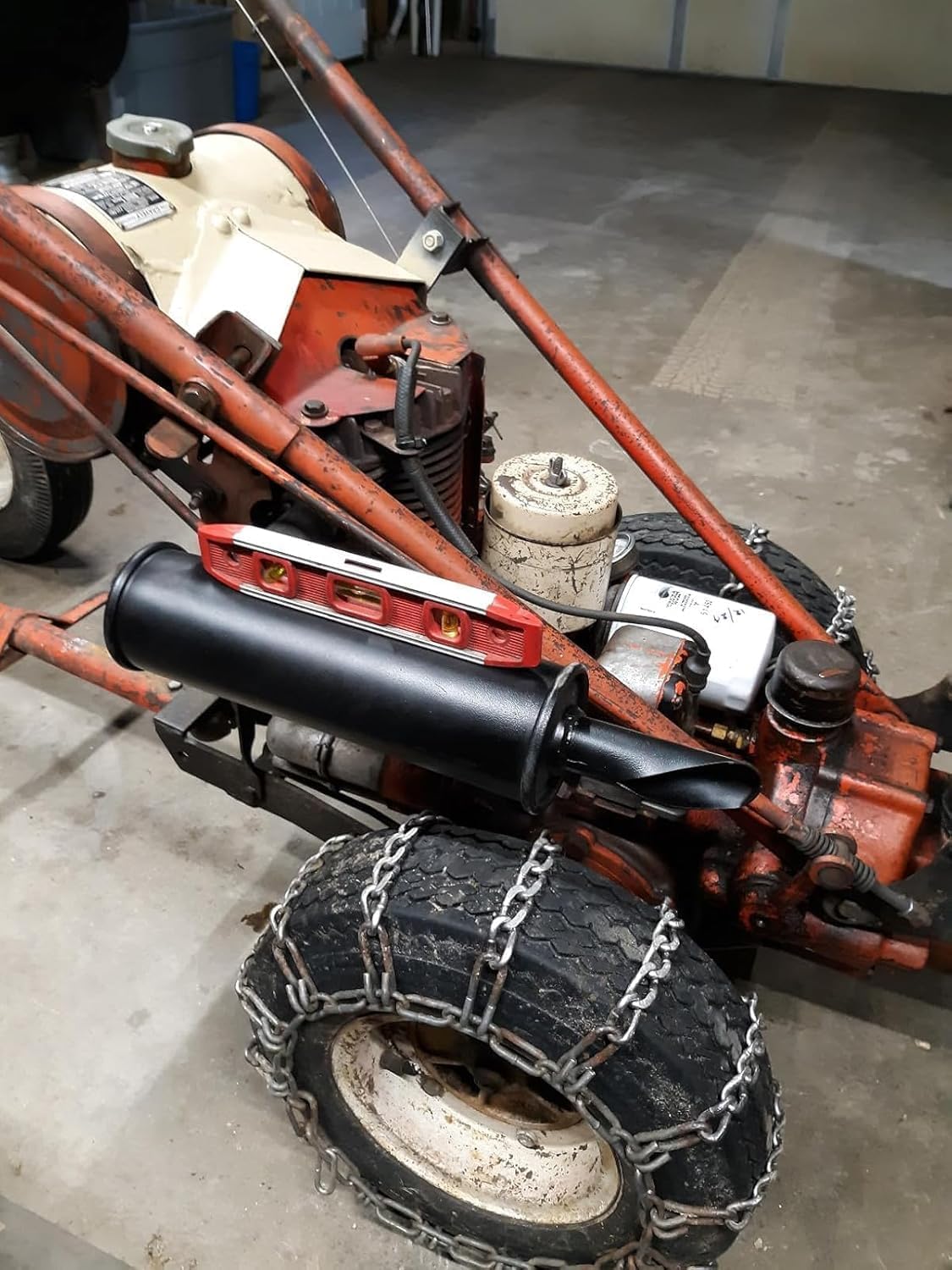 Lawn Mower Engine Muffler Exhaust Compatible with Kohler K241, K301 and K321 Fits Cub Cadet Garden tractors 393840-R91, IH-393840-R91, 237550, 237550-S ，