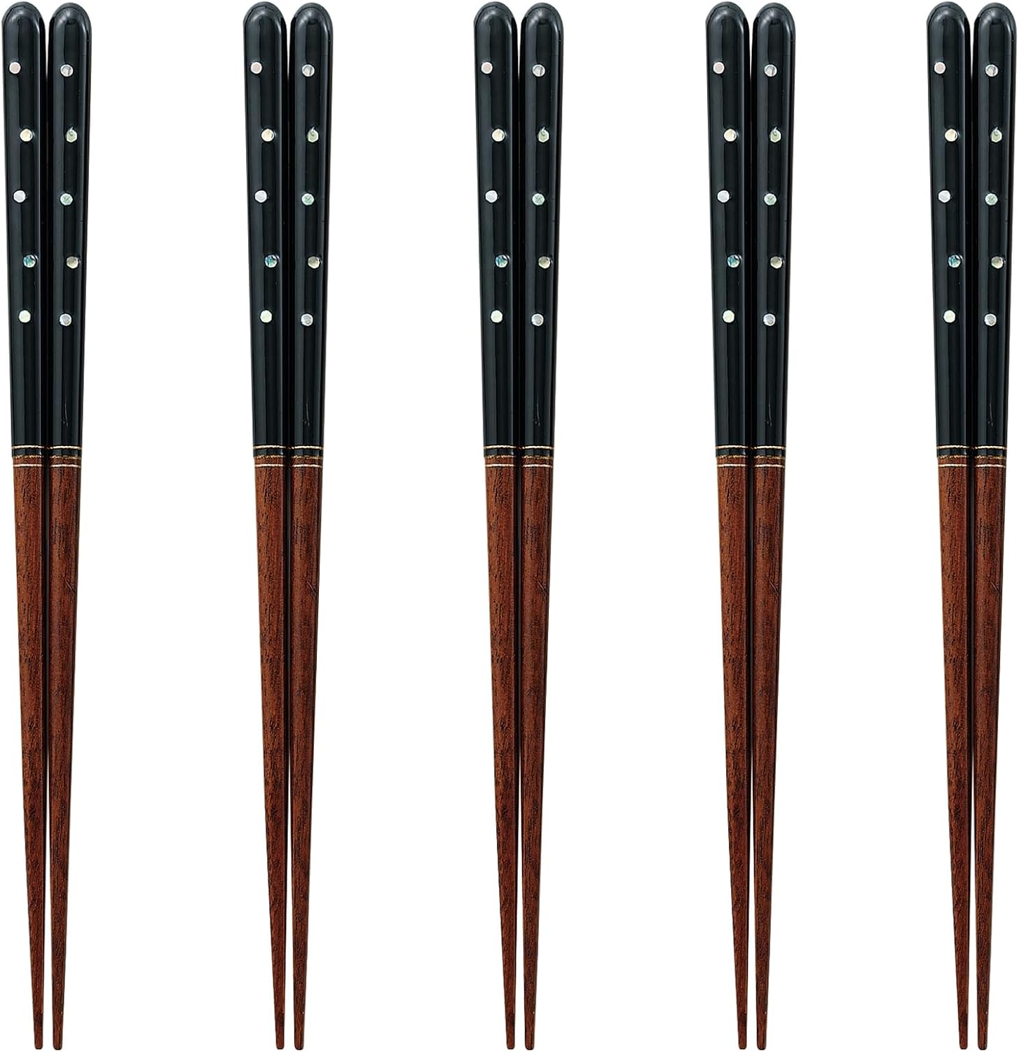 J-kitchens PID593631 Japanese Chopsticks, Set of 5 Pairs, Material: Wood, Chopsticks, Made in Japan