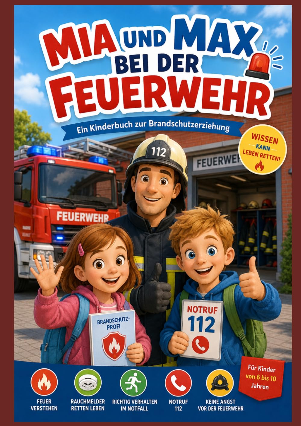 Mia und Max bei der Feuerwehr: Ein Kinderbuch zur Brandschutzerziehung für Grundschulkinder