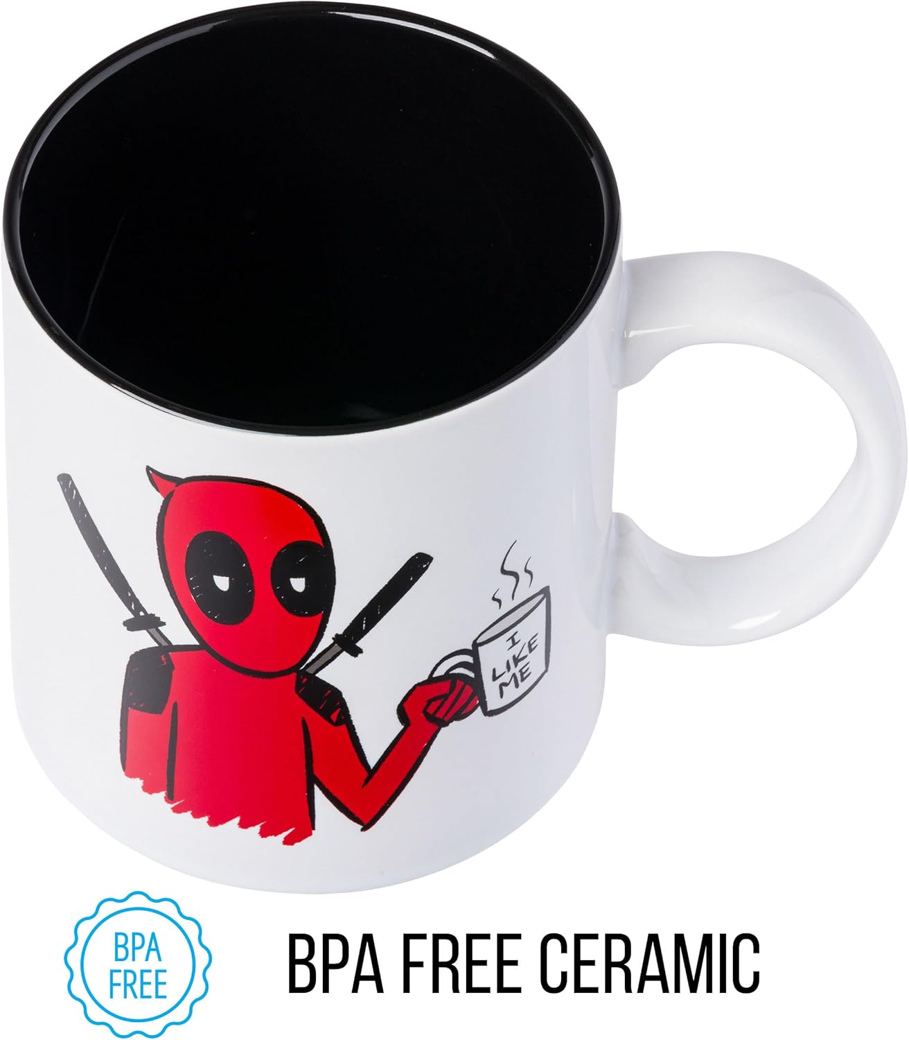Silver Buffalo Marvel Deadpool “I Like Me” Ceramic Mug, 20 Ounces - Image 6