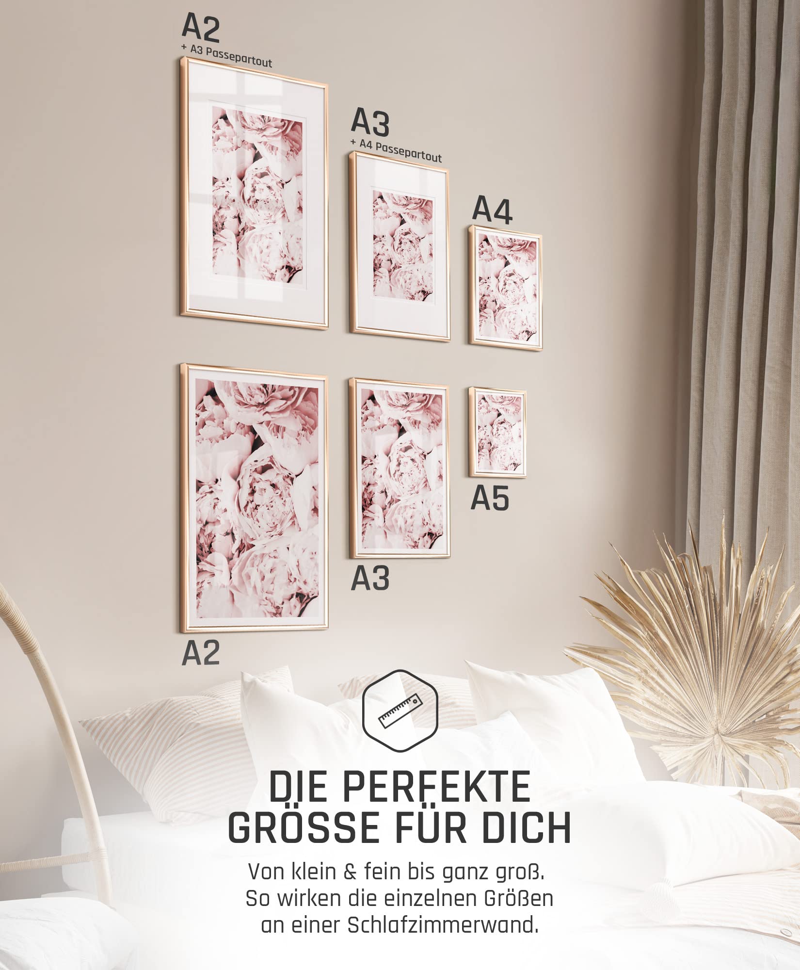 Set Poster BLCKART Infinity Botanic Rose, 6 Stampe Doppio Lato A4 E A5