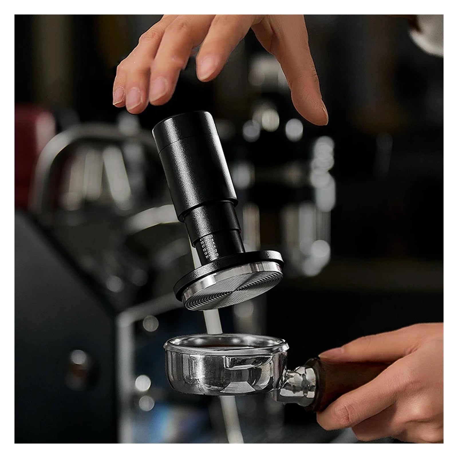 Pressino espresso 2-in-1 di ricambio a molla con WDT, 51/53/58mm