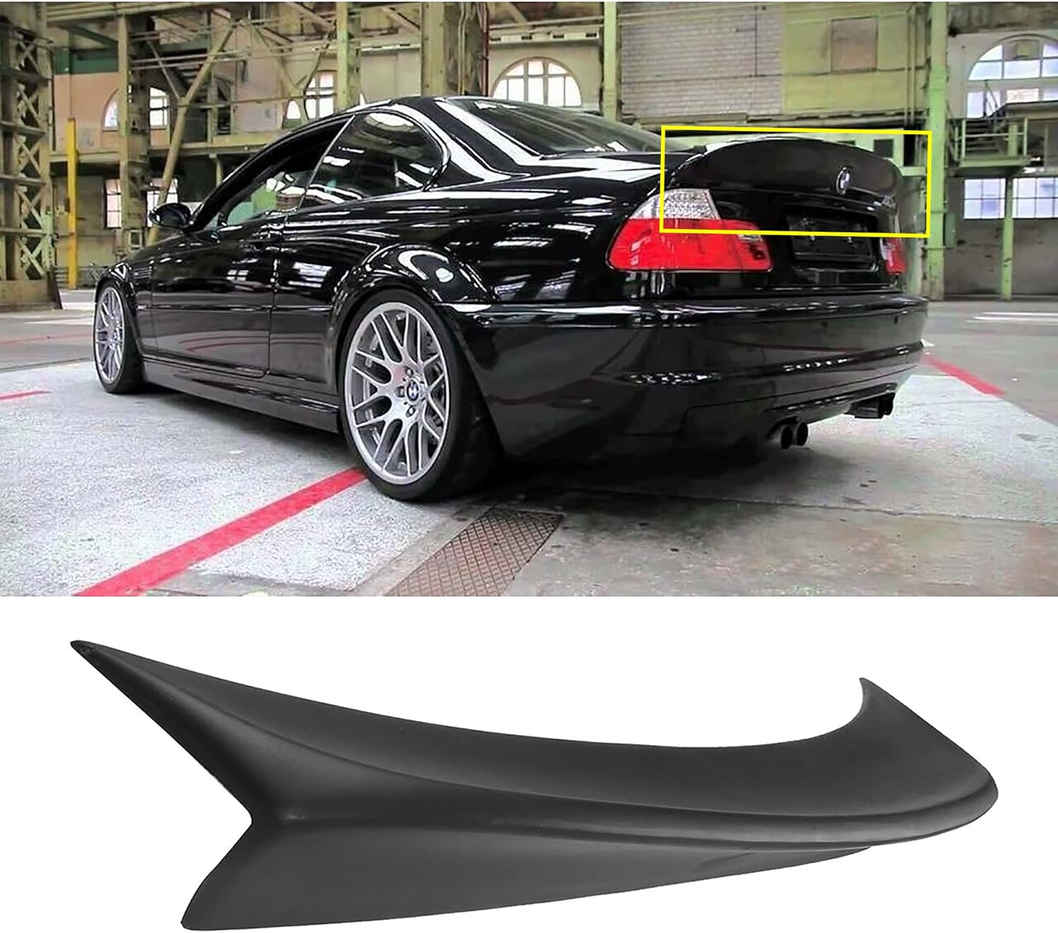 Compatible con BMW E46 2 puertas Coupe CSL Trasero Alerón Alerón Alerón ...