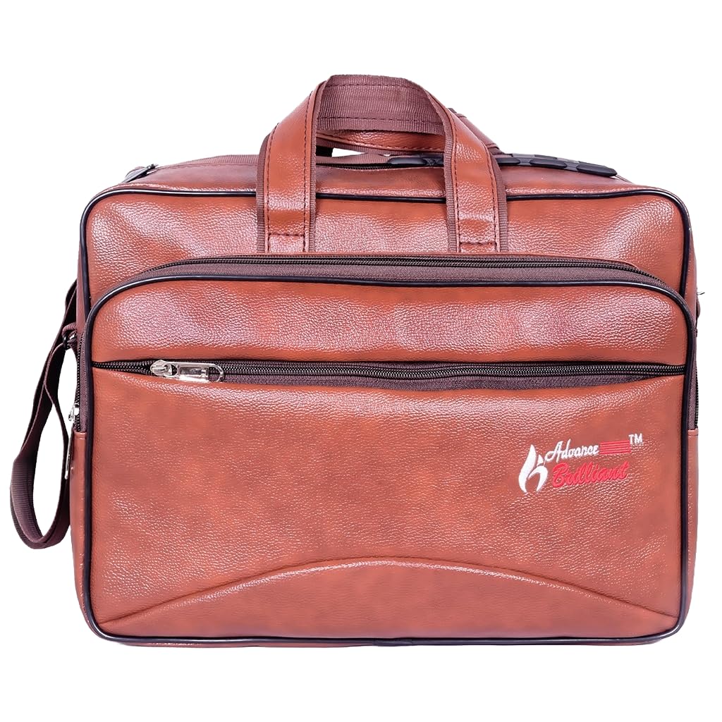 advance brilliant Water-Resistant Leather Messenger Bag – 30L Capacity, 6 Spacious Pockets, Durable & Stylish Laptop Bag for Business, Travel, and Daily Use – Perfect for Office & Professional-picture-55