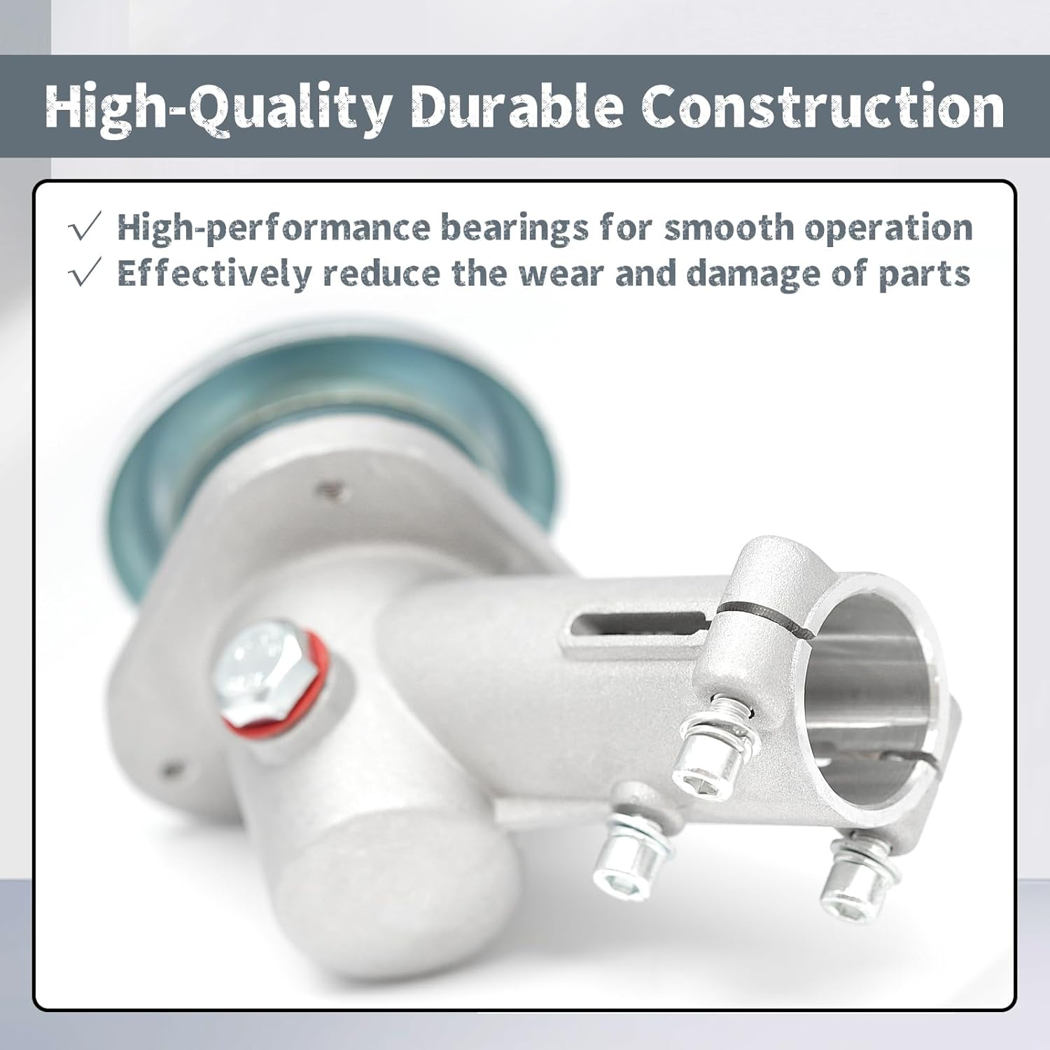 Gear Case Assy with Trimmer Adapter Plate Replacement for Echo Cord Trimmer and Brush Cutter Part P021008182, Gear Head Gear Box/Case Replacement for Shindaiwa String Trimmer (25 Diameter Squaer Hole)