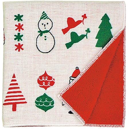 Amazon 濱文様 和たおるセミウォッシュ タオルハンカチ クリスマス 赤 濱文様 ハンドタオル 通販