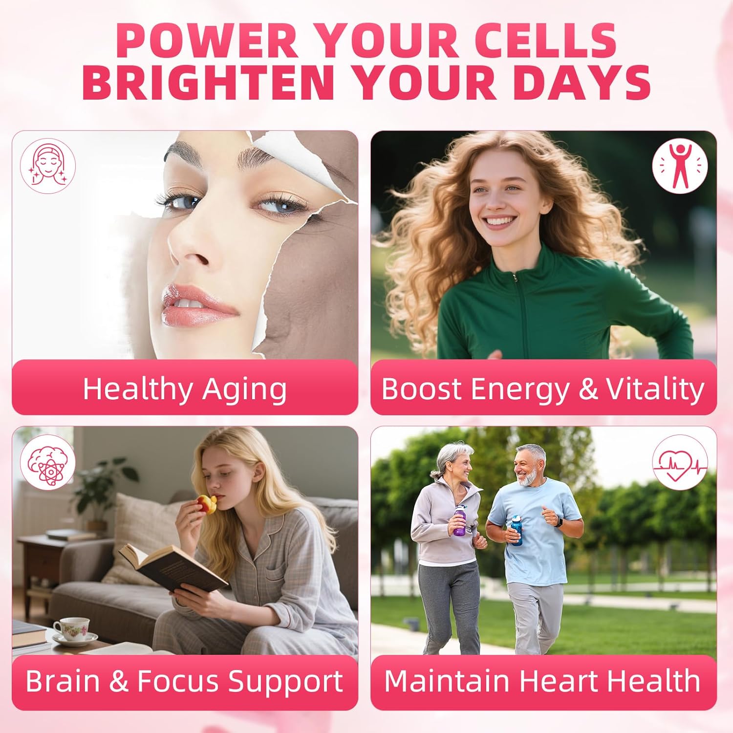 NAD+ Liquid Supplement for Women Men: NAD+ Resveratrol Drops with Grape Seed Extract CoQ10 Zinc Vitamin B2 Nicotinamide Riboside Support Energy Anti-Aging & Heart Health Grape Flavor 30 Servings - Image 3