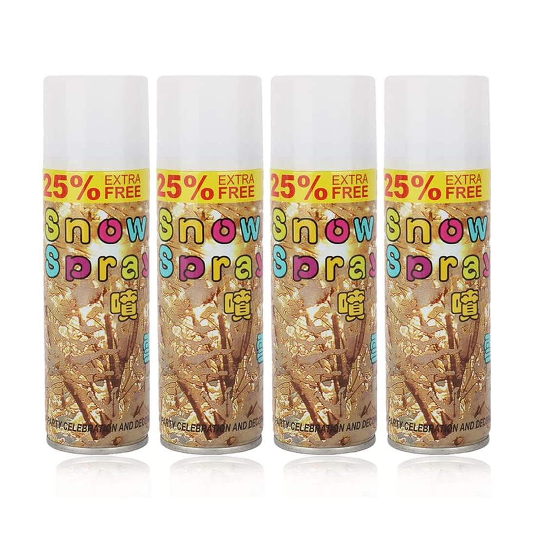Snow Spray (Pack of 4) for Party, Birthday, Marriage, New Year, Special Occassions, Celebrations Decoration, Winter Celebration and Decor, 25% Extra Free-image-42