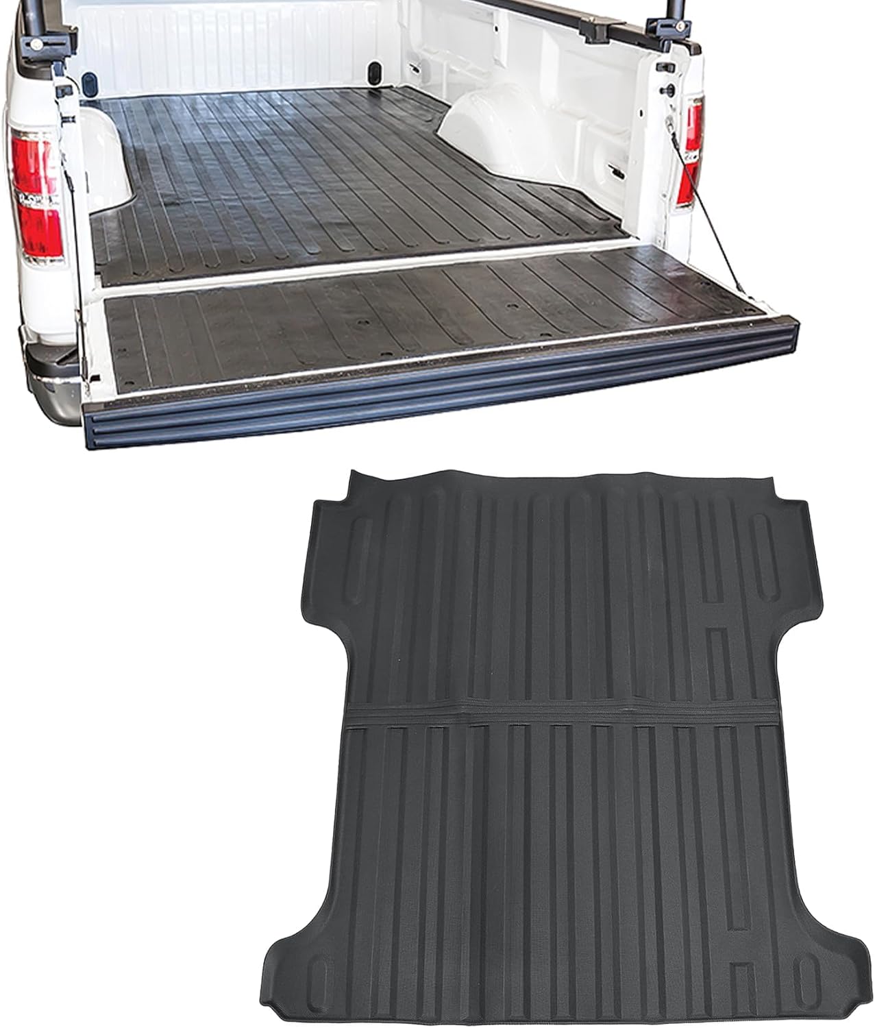 Priprilod Trunk Short Bed Mat Cargo Liner 5.7Ft Fit for Ram 1500/1500 RHO 2019-2026 Fit for 1500 Classic 2019-2024 All Weather Protector TPE Floor Liners Custom Fit Car Mats Non-Slip