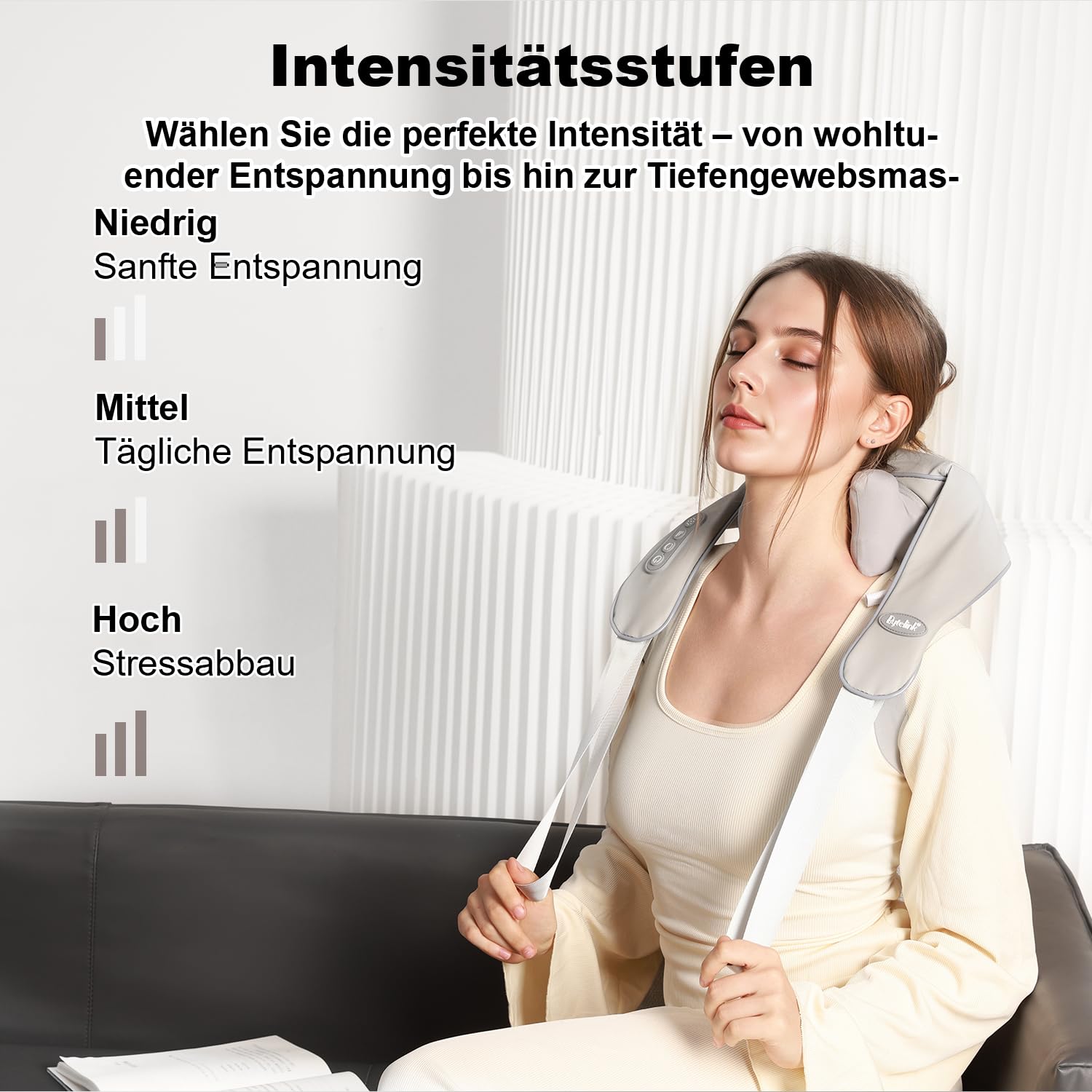 Nackenmassagegerät mit Wärme, Shiatsu Massagegerät, Massagegerät Rücken für Nacken, Rücken, Schulter, Taille, Beine, Muskeln, Weihnachtsgeschenke für Frauen und Männer