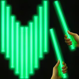 10 Pcs Jumbo Glow Sticks Industrial Grade Glow Sticks Bulk Emergency Large Glow Sticks for Camping Accessories, Hurricane, Earthquake, Survival Kit