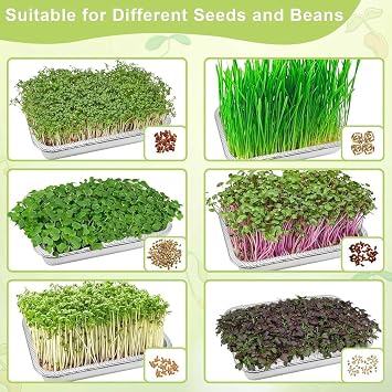 Sprouts Growing Seed Sprouting Tray Seed Sprouting Microgreens Growing Kit Fodder Trays