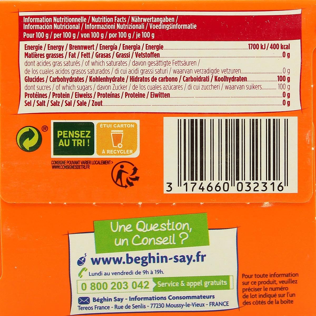 Saveur gourmande et authentique pour vos boissons et pâtisseries — LA PERRUCHE Sucre ambré pure canne morceaux irréguliers, box de 750g - Lot de 3
