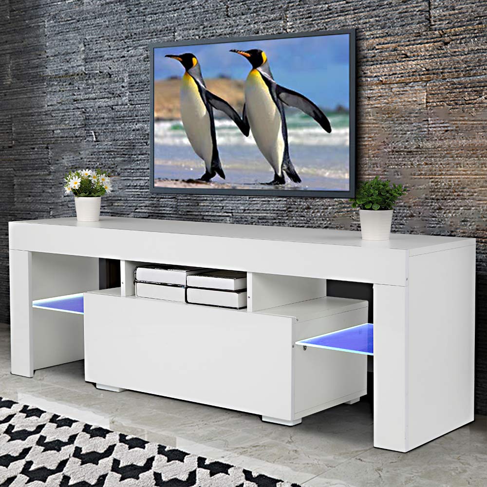 Buy Bonnlo LED TV Stand Modern TV Stand with LED Lights for 60/65/70