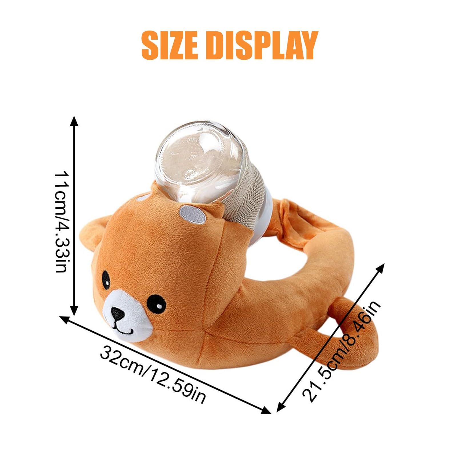 Generico Cuscino Porta Biberon, Cuscino Di Sostegno in Peluche Con Manici Regolabili, Ergonomico Per L'allattamento, Allevia La Tensione Al Polso, Supporto Per L'allattamento Con Biberon (C)