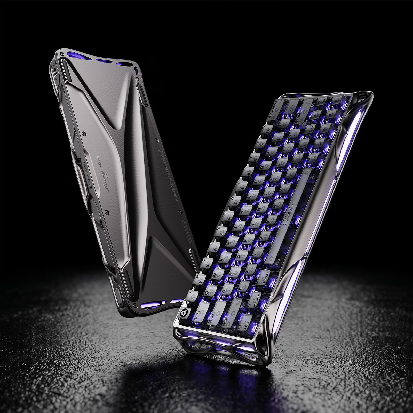 GravaStar Mercury V60 Pro 60% Teclado Gaming de Efecto Hall, Teclado Rapid Trigger con 8000 Hz, interruptores magnéticos, Snap Tap, Aluminio CNC, RGB, para FPS,CS2,PC/Mac (Gunmetal Smoke, QWERTY)