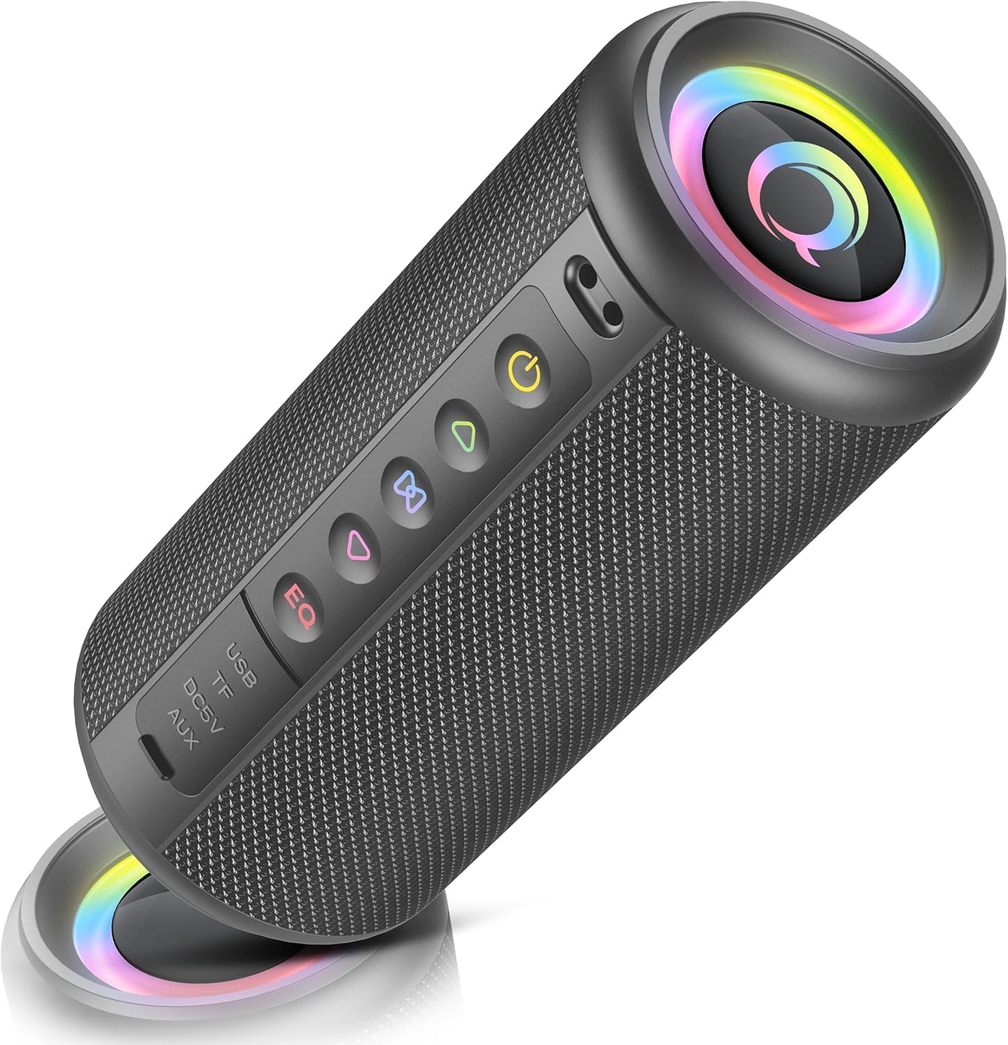 Photo 1 of dotn Portable Bluetooth Speaker, 2026 Bluetooth 5.4 Wireless Speaker with 20W HD Loud Stereo Sound, 20H Playtime, LED Lights, IP7, TWS Pairing, Built-in Mic, for Outdoor, Home, Beach, Party, Gift