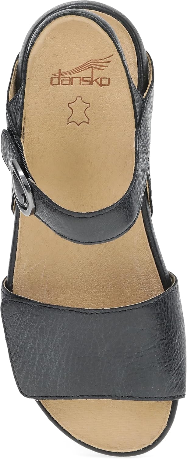 Dansko Tinsley Women's Luxe Leather Adjustable Sandals — Minimalist Platform, Multi-Strap Sandal with Cushioned Footbed, Breathable Leather Socklining & Durable Rubber Outsole