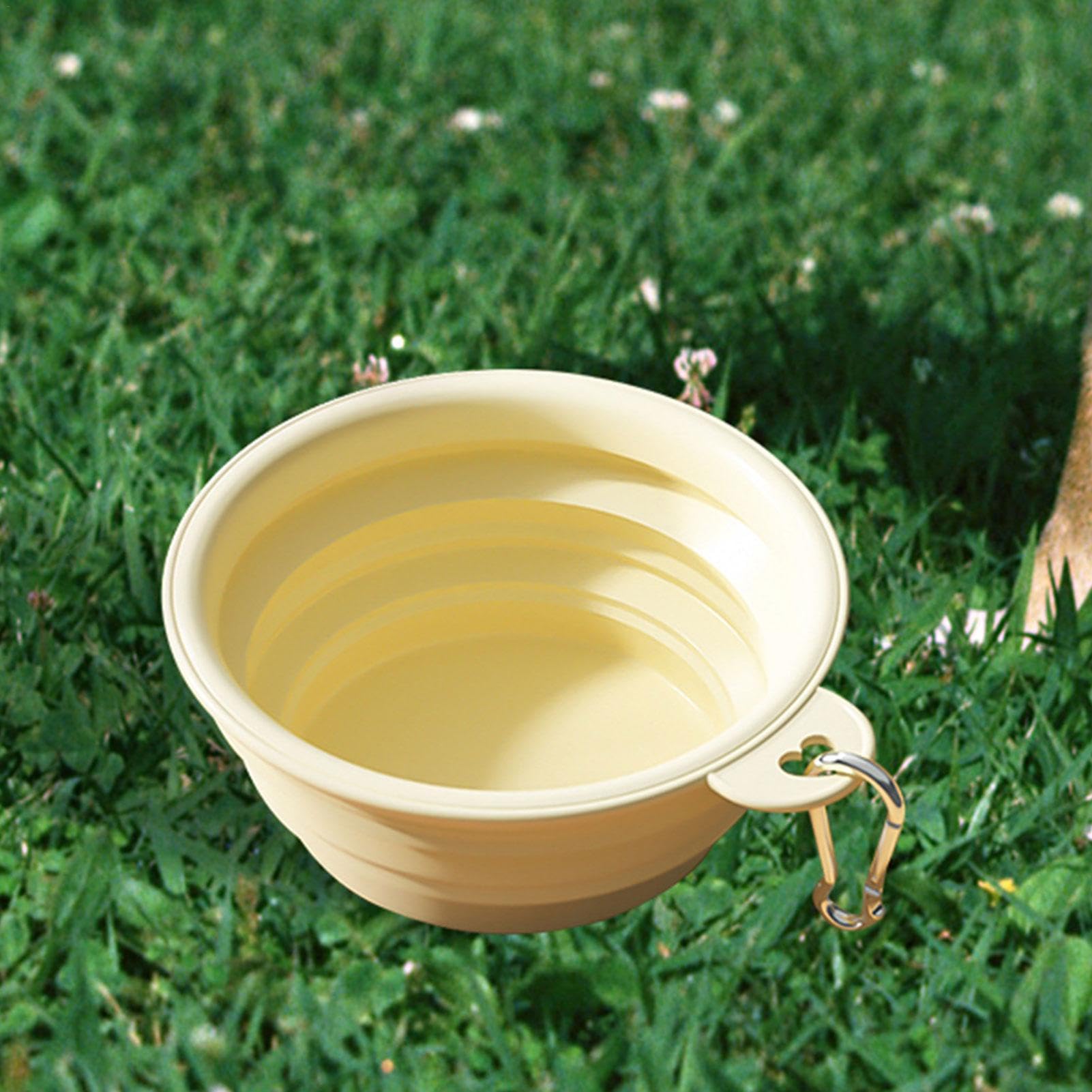 Ciotola Pieghevole Per Cani In Silicone - Portatile, Leggera, Con Moschettone, Per Viaggi E Escursioni - Foto 12