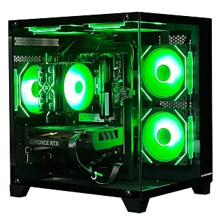 Gaming PC Desktop Computer,Core i5 14400F Gaming Computer RTX 5060,32GB RAM 1TB SSD,ARGB Fan,Prebuilt Gaming PC Tower for Office - Amazon product rated Grade A