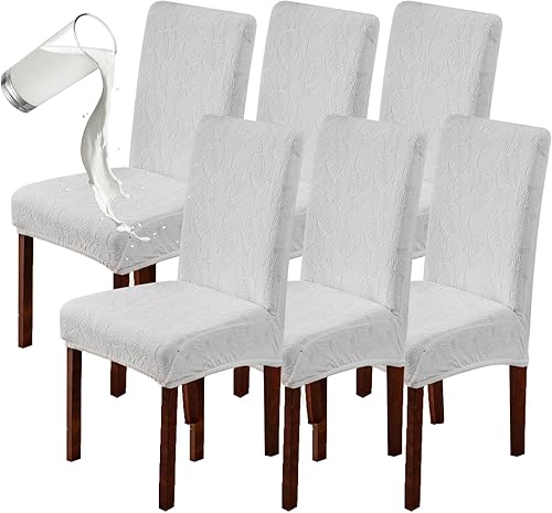 Vista 19 de Genina Fundas impermeables para sillas de comedor, fundas elásticas para sillas Parsons para comedor, cocina, funda protectora para silla