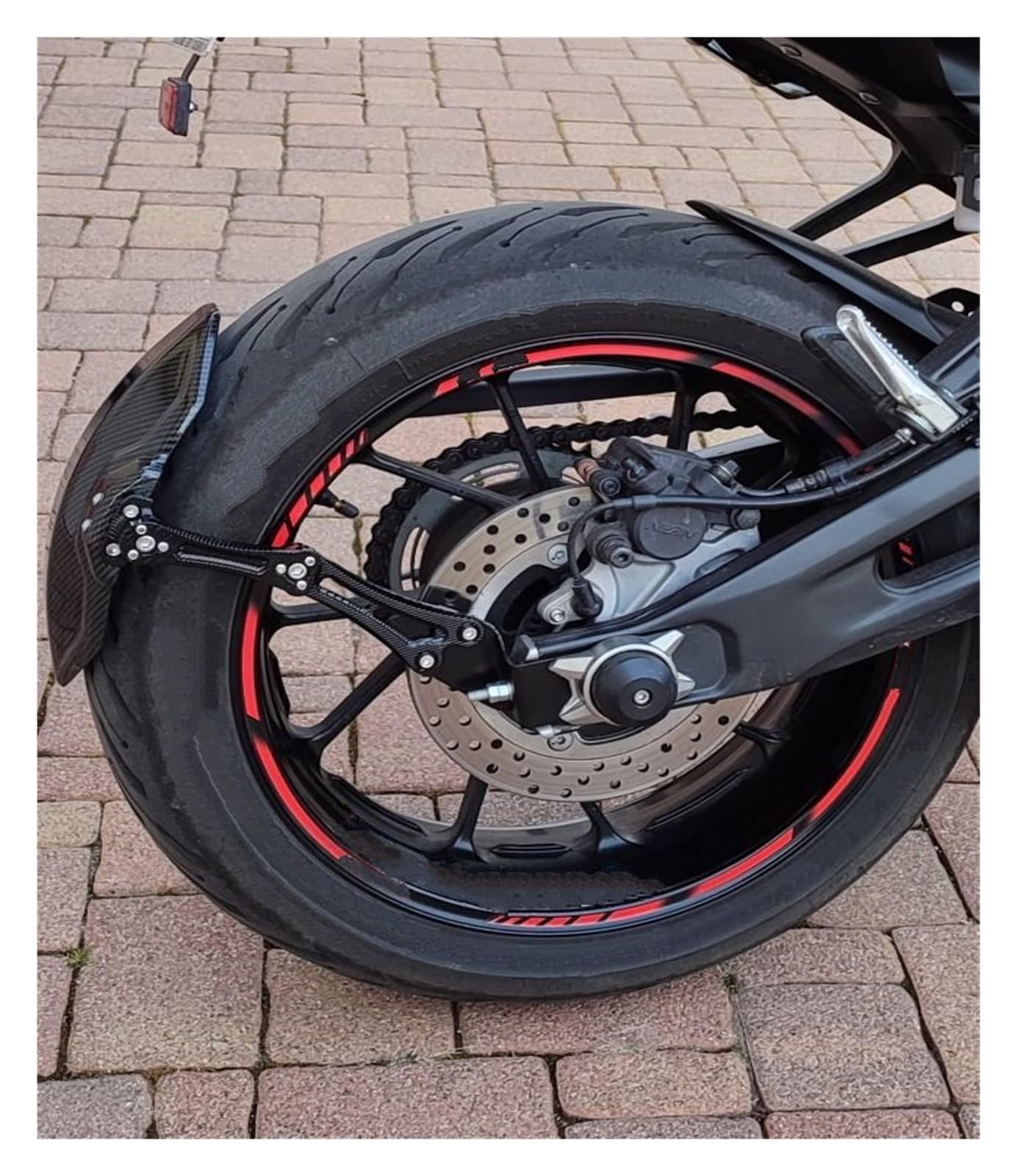 Moto Parafanghi Parafango Paraspruzzi Universale Del Motociclo Di Alluminio Parafango Posteriore In Fibra Di Carbonio Stampato In Plastica Parafango Per Per YZF R125 Moto Mud Flap ( Colore : Grey )