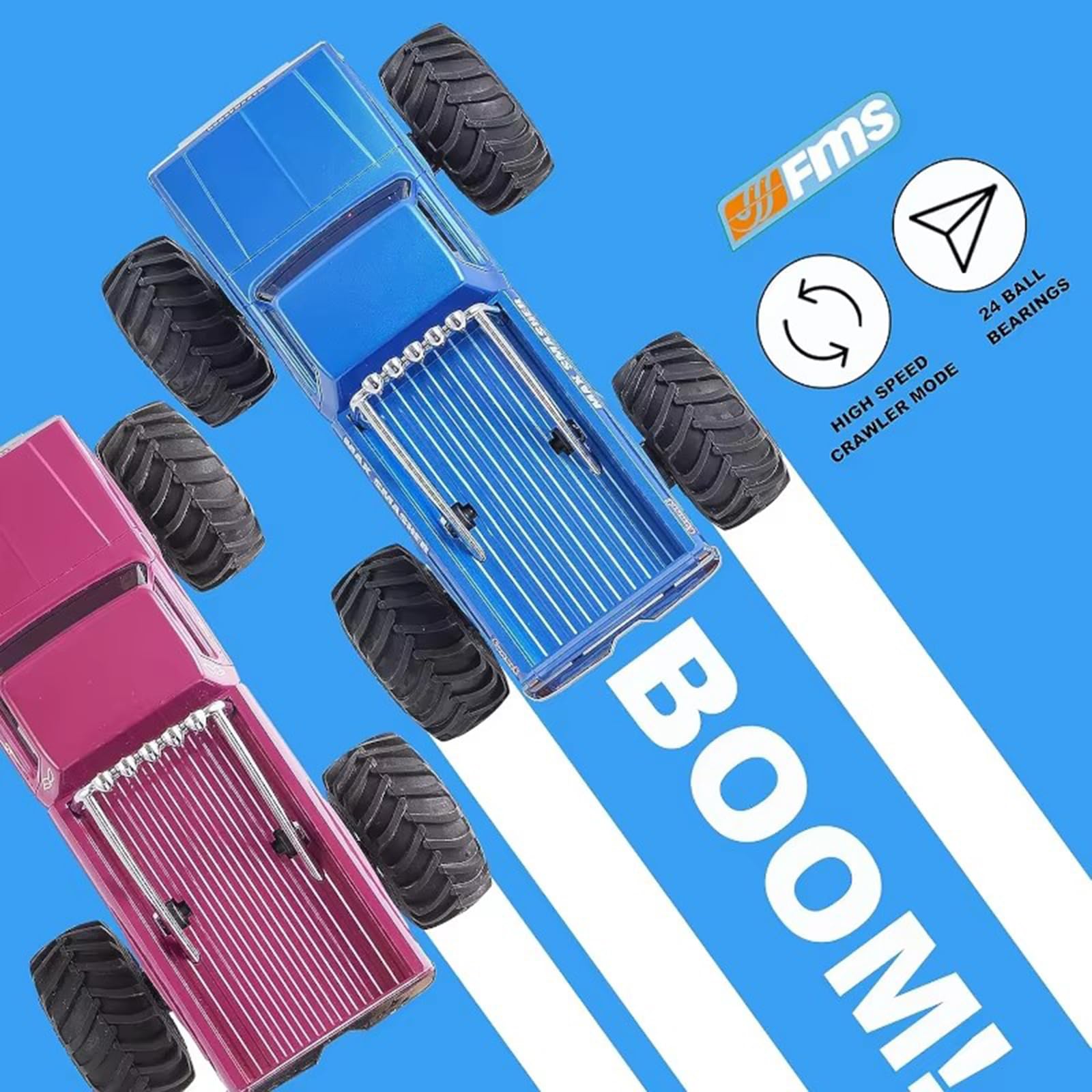 1/24FCX24 スマッシャーV2 FMS 1/24 Smasher Monster Truck V2 FCX24 RTR 4WD 2.4GHz