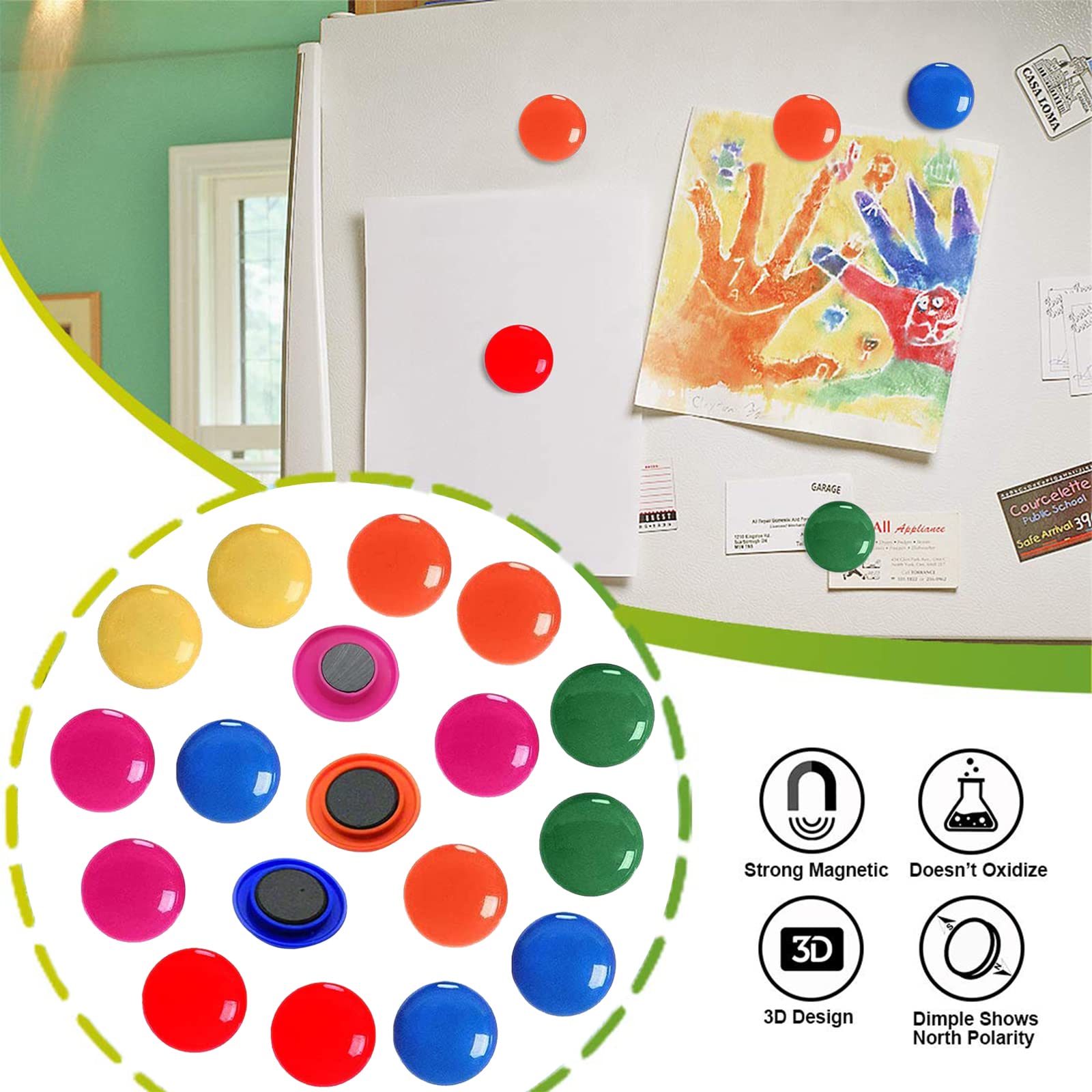 Aimants, 30 Pièces, Pour Tableau Magnétique, Aimants Pour Tableau Blanc, Art Floral,... | Bol