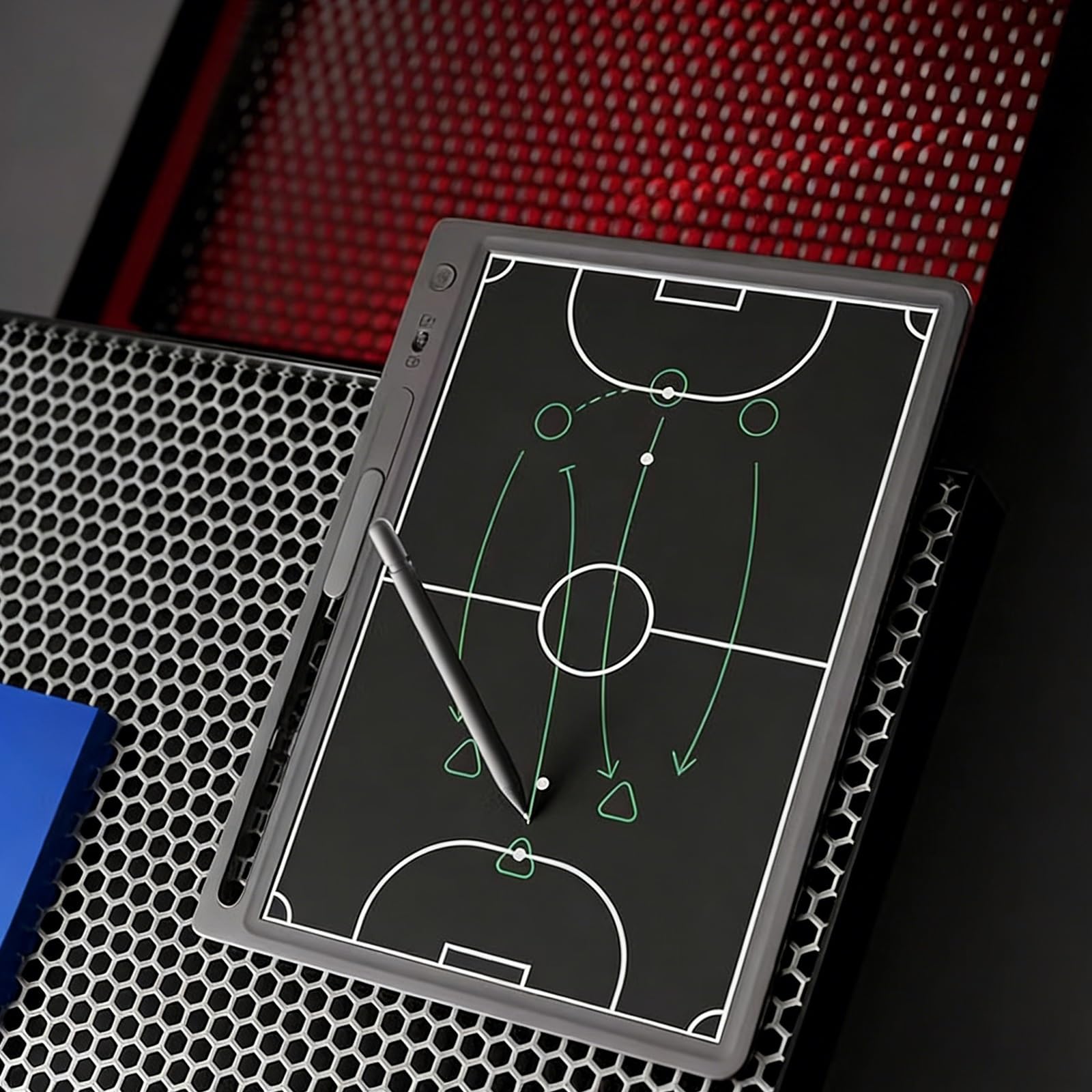 Elektroniczna Tablica Taktyczna LCD do Futsalu, Gładka Powierzchnia Pisania, w Zestawie Rysik I Torba do Przechowywania, Wytrzymały Materiał, Idealna Zawodów I Treningów