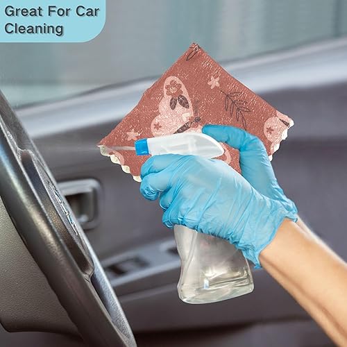 Miniatura 7 de Floral Folk Art Butterfly Quality Print Towels for Drying Dishes Fast Drying Set of 6 Microfiber Absorbant Towel for Restaurant Coffee