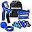 IMENSEAS Grip Strength Trainer 7 Pack Adjustable Hand Gripper, Finger Stretcher Resistance Extensor Bands, Finger Exerciser, Grip Strength Ring & Stress Ball, Hand Grip Strengthener, Navy