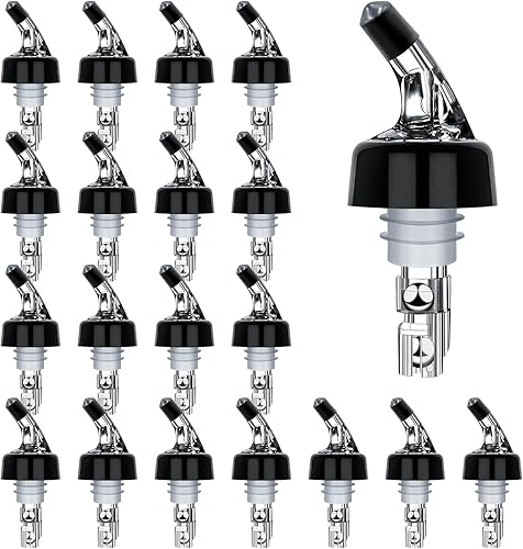 Miniatura 10 de Juego de 6 vertedores de botellas de licor, vertedores de 1 onza medidos de licor, dispensador de chupitos, camarero, vertedor automático de vino