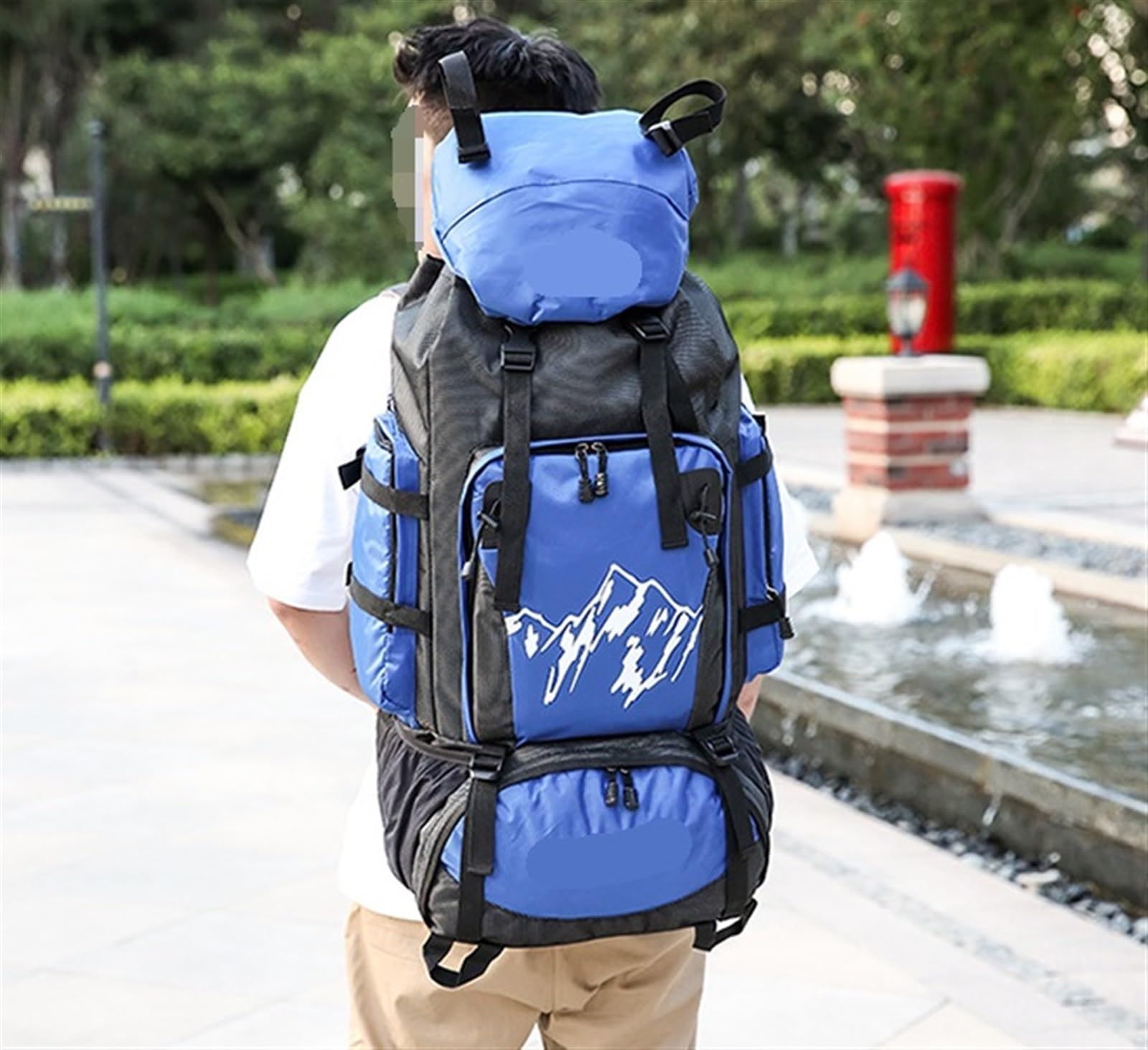 Plecak Turystyczny Plecak Trekkingowy Plecaki Turystyczne Unisex 90L Lekkie, Lekkie Plecaki Trekkingowe Do Wspinaczki Na Świeżym Powietrzu Torba Alpinistyczna(Navy)