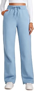 CRZ YOGA Cotton Fleece Lined Sweatpants Women 28"/30" Straight Leg Casual Lounge Sweat Pants for Women