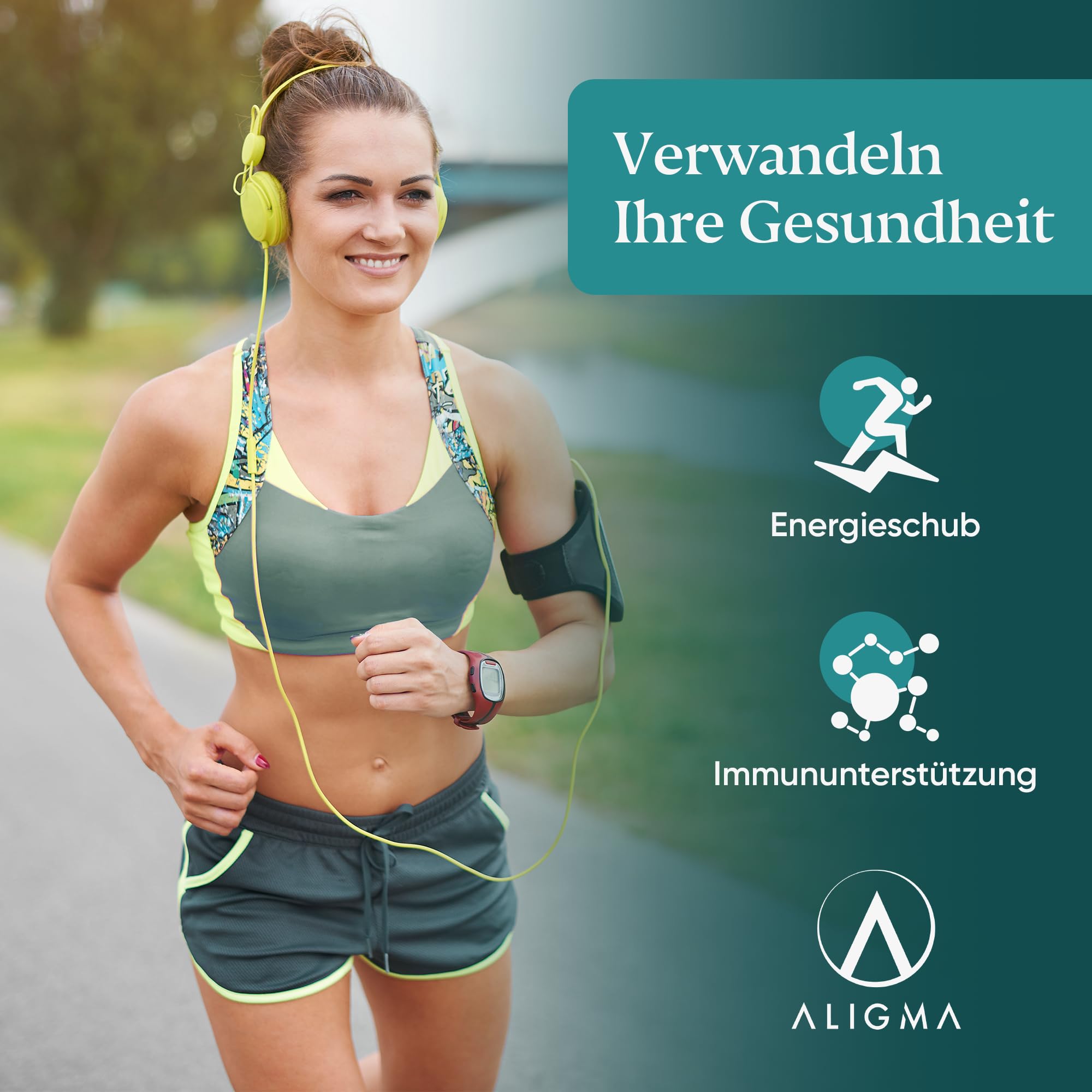 Aligma Bio-Chlorella-Pulver 250 g zur Stärkung des Immunsystems, Super Grüns-Pulver, natürliche Quelle für veganes Protein, Mineralien und Vitamine | Wiederverschließbare Verpackung