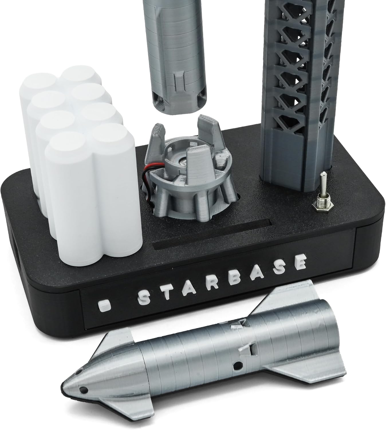 NIKOLATOY SpaceX Starship Model 1:200 Scale – Space Rocket with LED Lights and Misting Function – Aerospace Collectible Rocket Toy Desktop Ornament, Ideal Gift for Space Enthusiasts (Full Version) image 2