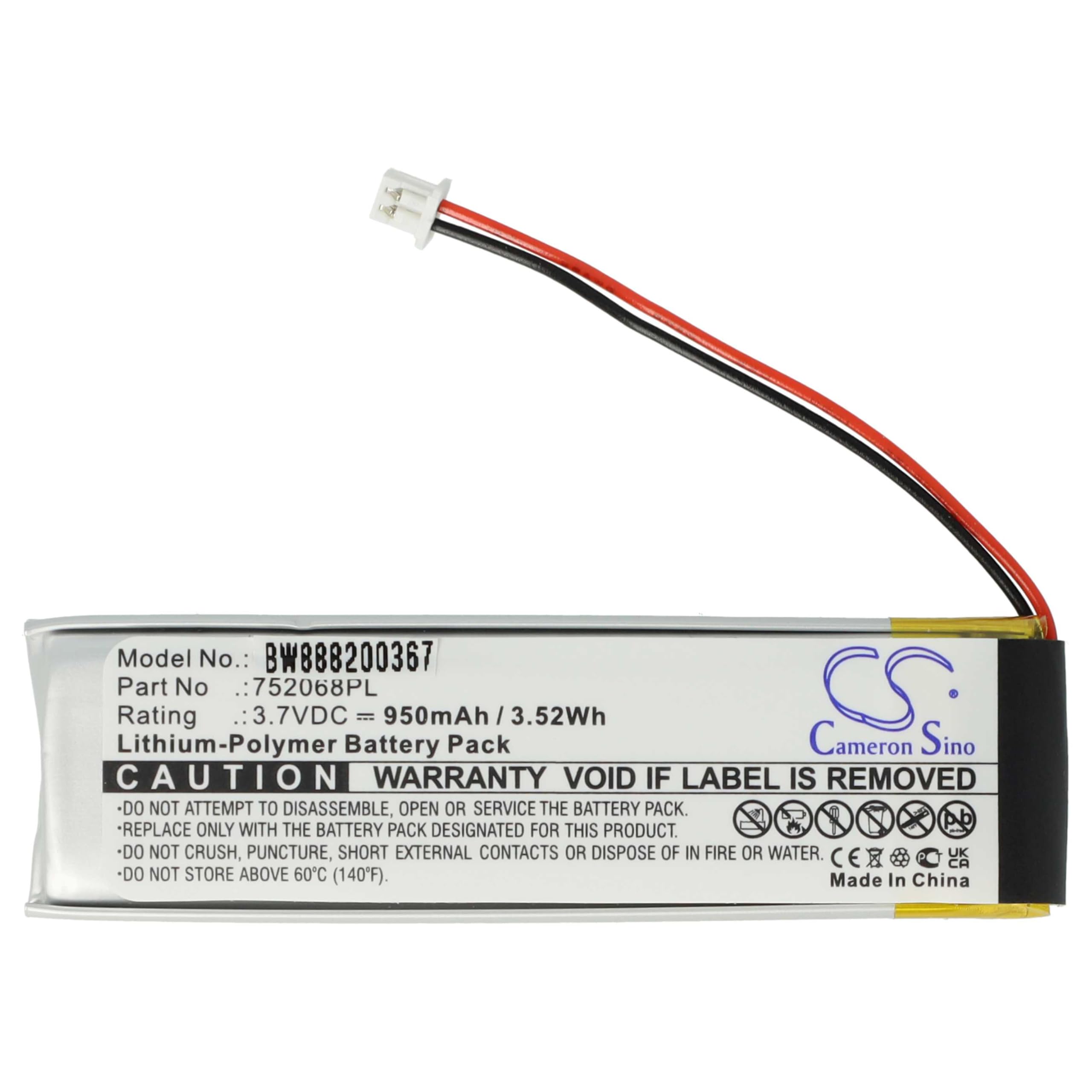 vhbw 2x batteria compatibile con Midland BT Next, BTFM, BTX1 FM, BTX2, BTX1, BTX2 FM (950mAh, 3,7V, Li-Poly)
