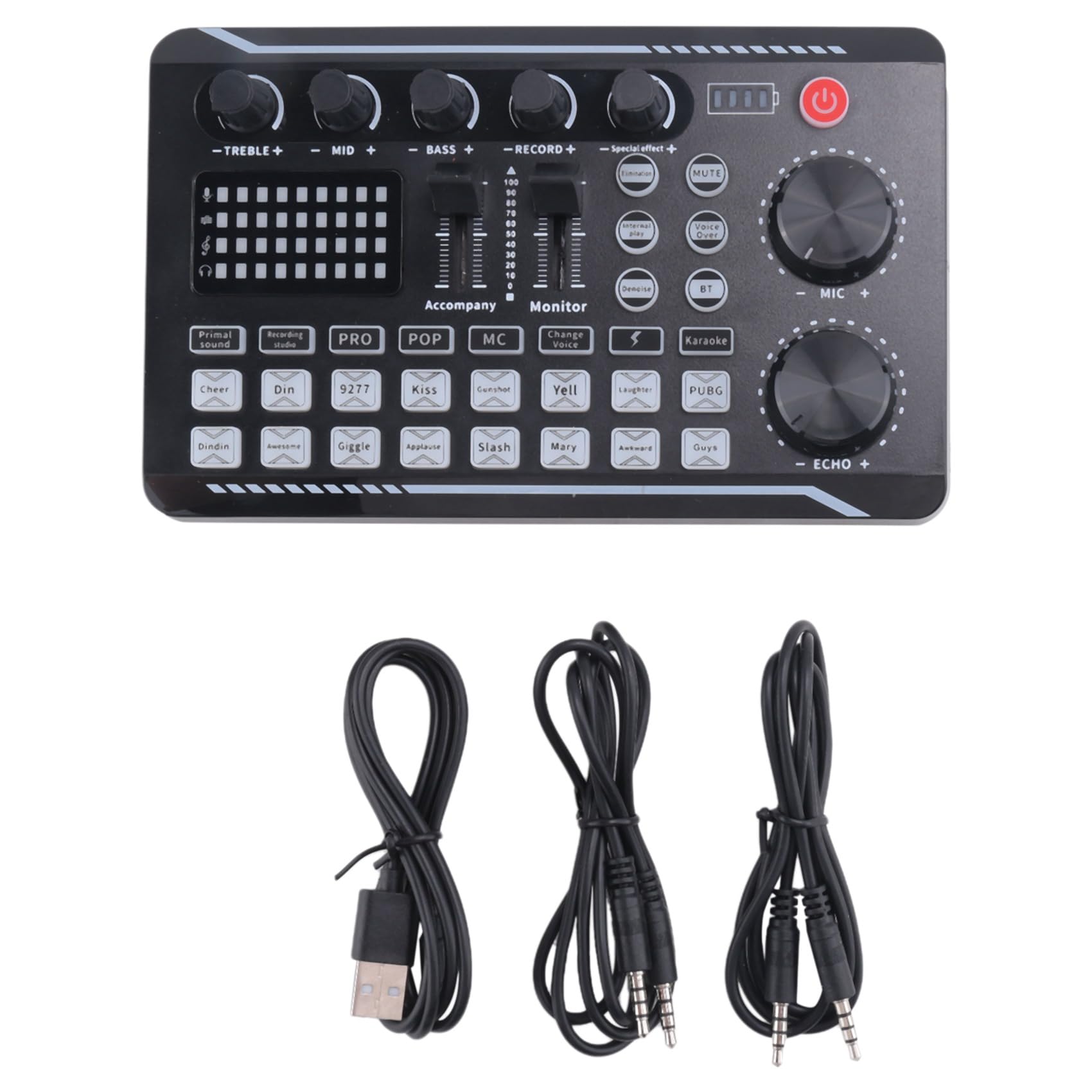 Amazon.com: pizarra F998 Sound Card Microphone Sound Audio